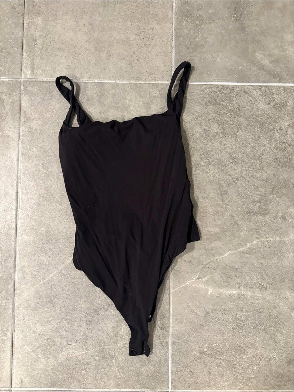 SKIMS Black Scoop Neck Bodysuit